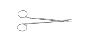 Ножиці Metzenbaum-Fino, 18см, тупі, вигнуті